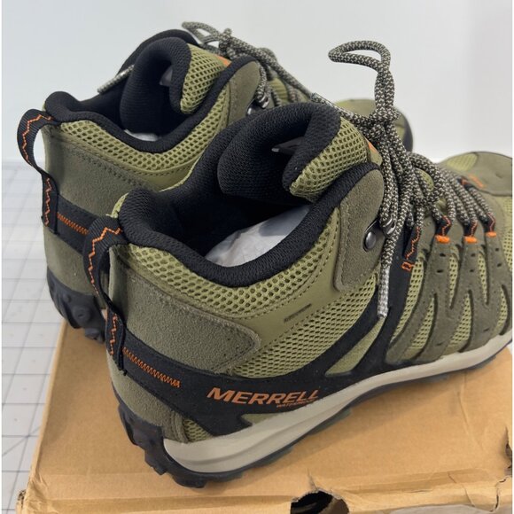 Merrell Men's Accentor 3 Waterproof Mid Hiking Boots Olive Sz. 10 W(EE) New - Picture 5 of 8